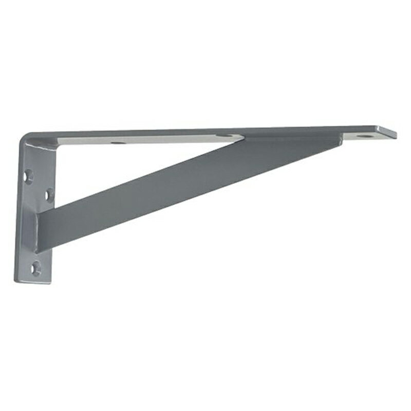 ＜水上 スリムカウンター棚受 250×100×38mm シルバー 1本入 SCT-250SV＞ ●空間を広く使用でき、目立ちにくい設計のカウンターブラケット棚受けです ●天板側(L1)と壁側(L2)の寸法比率が約3：1でスタイリッシュでスリムな設計です ●板厚は4.5mmで補強桟付で強度がUPした壁付ブラケットです 【用途】 キッチンカウンター、洗面カウンター、対面カウンター、デスクカウンター、陳列棚、棚受など 【商品仕様】 カラー：カラーシルバー（SV） 材質：スチール(鉄) 寸法：L1 250mm×L2 100mm×幅38mm×厚み4.5mm 原産国：中国 耐荷重：約75kg 皿穴数：(天板側×壁側)3/3ヶ所 【付属品】 付属ビス：皿タッピング5×45（壁側）4本、皿タッピング5×16（天板側）4本 商品写真は、 お使いのモニター設定、お部屋の照明等により実際の商品と色味が異なる場合がございます。