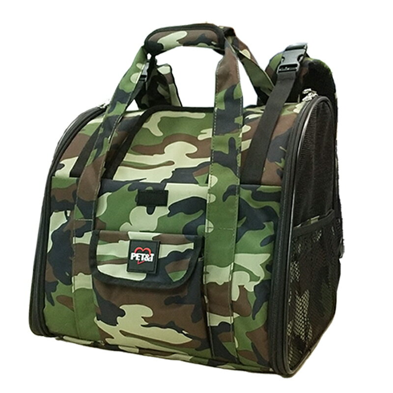 Knapsack Carrier - ペットアイ 2WAY リュックキャリー カモフラグリーン リュックバッグ キャリーバッグ 2WAYタイプ ペット用 4522620991705