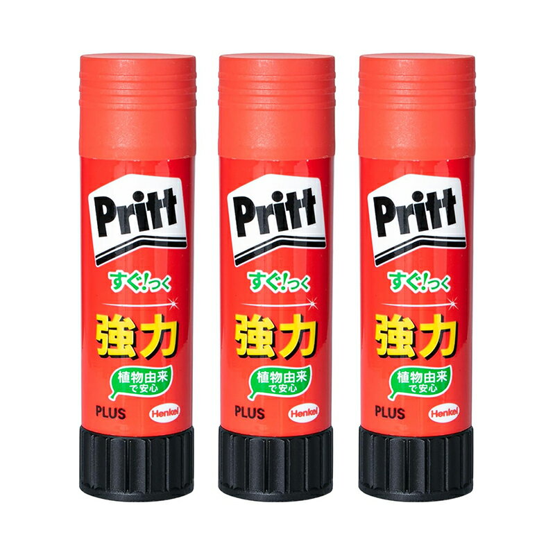 PLUS スティックのり Pritt プリット 強力 ジャンボサイズ 40g 3本パック NS-704-3P 4977564650735