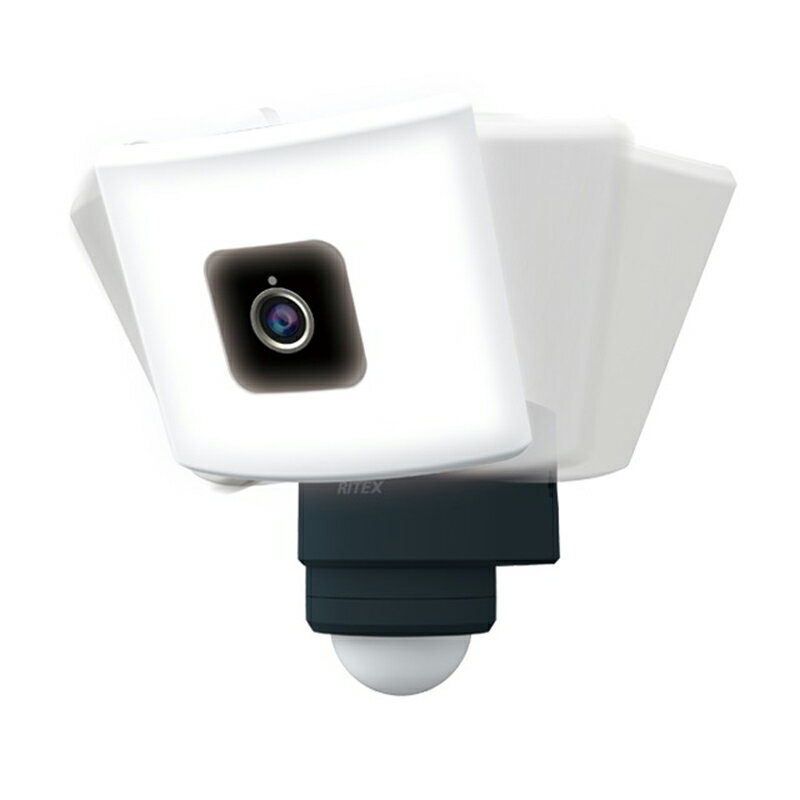 ＜musashi 20Wワイド 追尾式 LED センサーライト Wi-Fiカメラ 防犯 ムサシ C-AC1020TA＞ ●人の動きに合わせて カメラとライトが自動追尾 センサー探知方向に自動で動くセンサーライト・カメラです。 光が自動追尾しカメラで記録するので、高い防犯効果と利便性を実現しました。 センサー探知すると、スマートフォンに通知が届き離れた場所でもお手元のスマートフォンで映像確認が可能。 いつでもリアルタイムでカメラ映像を見ることができ、静止画や動画をスマートフォンに保存することができます。 マイクとスピーカーを内蔵しており、遠隔地から通話することも可能です。 ※ご使用には専用スマートフォンアプリ（無料）のインストールが必要です。 ※カメラ映像の確認や使用にはWiFi接続が必要です。 ※センサー探知時の自動映像記録はマイクロSDカード(別売)が必要です。 ●録画・記録 フルHDの高画質録画が可能です。（高画質/低画質の切替機能付） 夜間は自動で赤外線撮影をおこないますので周囲が暗い環境でも鮮明に記録することができます。 ※センサー探知時の映像記録はマイクロSDカード(別売)が必要です。 ※表は市販のマイクロSDカードで可能な録画の目安です。 撮影内容やカラー/モノクロなどによってファイルのサイズは大きく変化します。 ●可動・探知・照射範囲 ライトの向きは正面を基準として探知した方向に左右60°可動します。ライト上下の向きは手動で調整となります。 センサー探知範囲は240°の広範囲をカバー。 ●常夜灯機能 周囲が暗くなると自動点灯する常夜灯モードを搭載。 常夜灯の明るさは3段階に調節できます。（弱100Lm、中200Lm、強300Lm） センサー感知で100％の明るさ（2000Lm)で点灯します。 品名20Wワイド　追尾式LEDセンサーライト　Wi-Fiカメラ 品番C-AC1020TA 本体サイズW133×D183×H205mm 重量約950g 電球20W (高輝度白色LED設計寿命4万時間) 全光束:2000ルーメン 常夜灯 : 100ルーメン (弱)、 200ルーメン (中)、 300ルーメン (強) 電源/電圧AC100V 50/60Hz 消費電力点灯時: 24W (全灯)、 3W (常夜灯弱)、 4W (常夜灯中) 5W (常夜灯強) 待機時: 2W以下 常夜灯切替機能OFF / 弱 / 中 / 強 センサー探知方式　焦電型赤外線センサー 探知範囲　最大 240° 最遠 12m (取り付け高さ2.5m時) 探知距離切替機能短4m / 中8m / 長12m 点灯時間設定15秒 点灯開始照度昼・・・周囲が明るくても暗くても点灯 夕方・・・ 周囲が薄暗くなると点灯 夕方過ぎ・・・周囲が日没の明るさになると点灯 夜・・・ 周囲が暗くなると点灯 暗闇・・・ 周囲が真っ暗になると点灯 電源コード約3m クランプ取り付けサイズ厚み／最小15mm〜最大100mm パイプ径／最小30mm〜最大75mm 設置場所屋内 屋外（保護等級 IP65） 有効画素数200万画素 FULL HD (1920×1080)、 23万画素 (640x360) カメラ撮影範囲水平90°、 垂直50° (昼夜関係なくセンサーが反応すると撮影開始) Wi-Fi環境通信方式:Wi-Fi、使用周波数帯域: 2.4GHz帯、 準拠規格:IEEE802.11b/g/n 暗号化方式: WPA/WPA2 モバイル端末対応OS:iOS10.0以降、Android4.4以上 録画媒体8GB~ 128GBまでのマイクロSDHCまたはSDXCカード (別売) ※空き容量がなくなった場合、 日付の古いファイルから削除して、上書きします。 電球 (赤外線LED)赤外線LED×12 ※LED球は交換できません。 録画の目安カード容量/時間 8GB/31.5時間、16GB/63時間 32GB/126時間、64GB/252時間 128GB/504時間 付属品取り付けネジ×2、コンクリート用プラスチックプラ グ×2、蝶ナット、L型ボルト、ネジキャップ、防犯ステッカー 商品写真は、 お使いのモニター設定、お部屋の照明等により実際の商品と色味が異なる場合がございます。