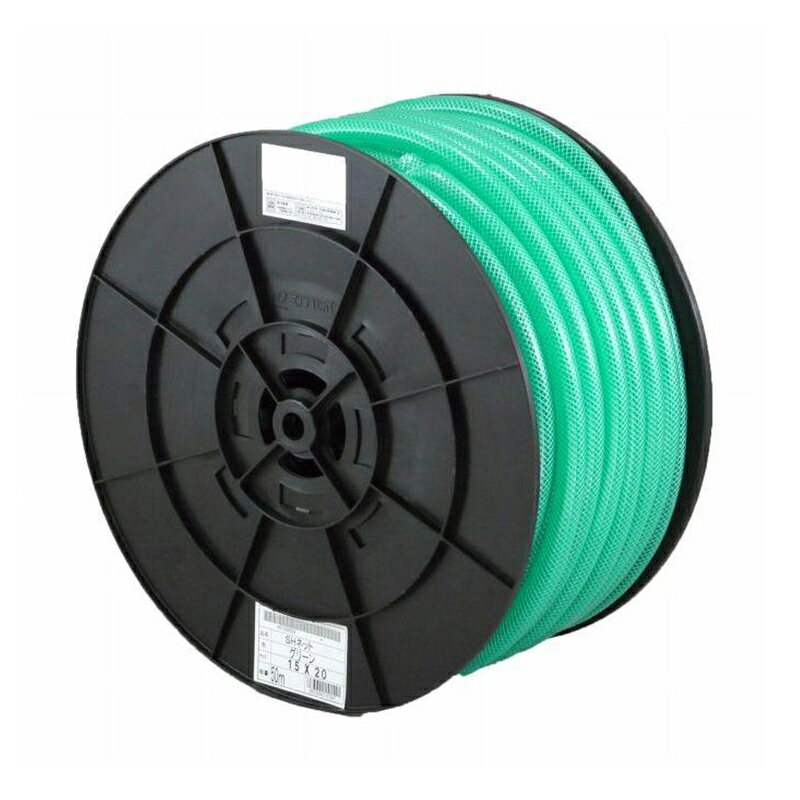 【10cm単位で切り売り】三洋化成 SHSKネット プラドラム グリーン ホース 15×20mm 最大50m SN-1520H 50G 4973692141541
