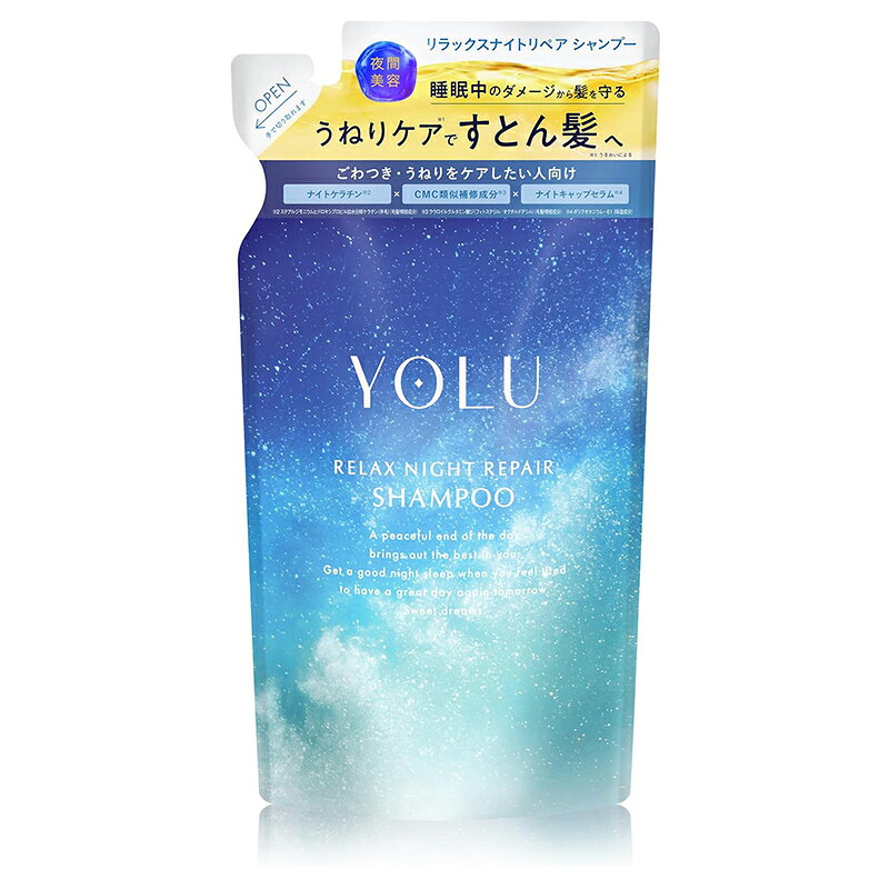 YOLU ヨル リラックスナイトリペア シャンプー 詰替え 370ml 日本製 4582521688043