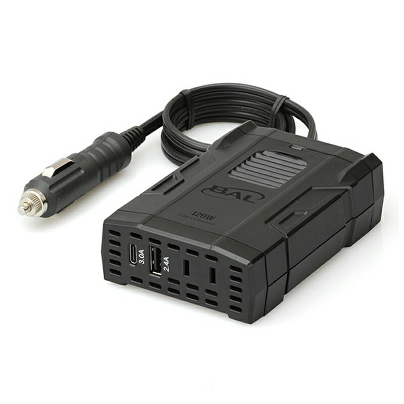 樂天商城 - 大橋産業 BAL カーコンセント 120W 3.0A 車でコンセントが使える No.2819 4960169028191