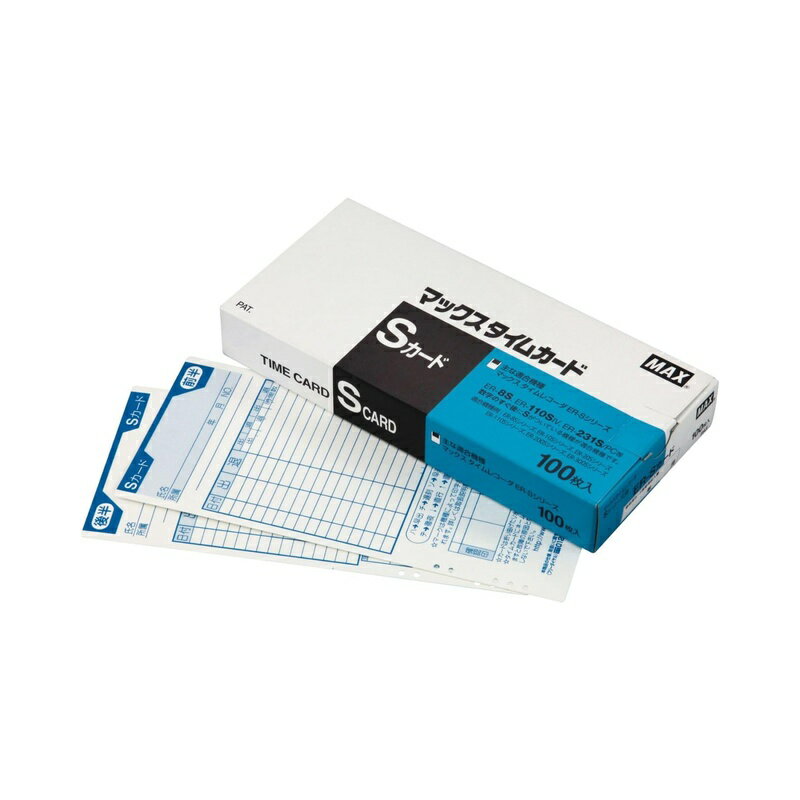 Timecard - MAX タイムカード タイムレコーダー用 100枚入 ブルー ER-Sカード ER90060 4902870012076