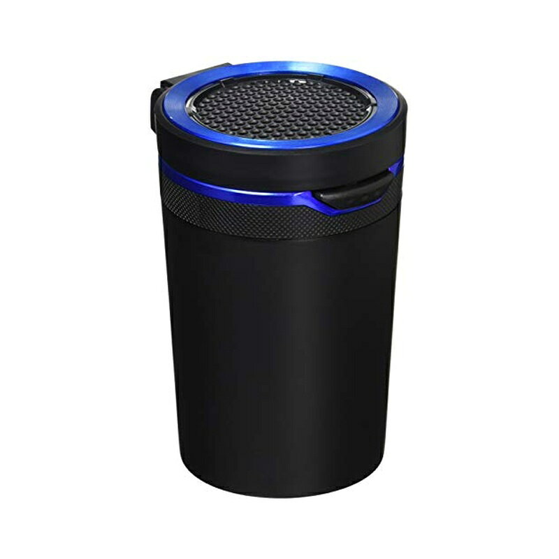 星光産業 車内用品 灰皿 EXEA ソーラーリングアッシュ ブラック ドリンクホルダー型 LED付き ED-182 4974267141829