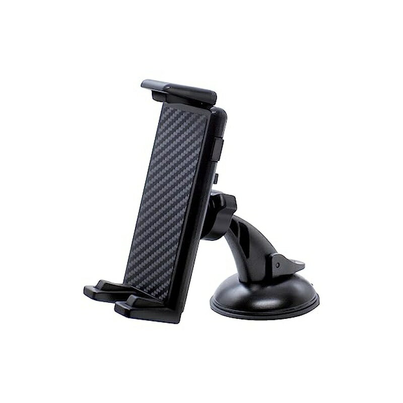 槌屋ヤック 車内用品 スマートフォンホルダー ハイ&ロー スマホホルダー カーボン ブラック ZE-83 4979969070835