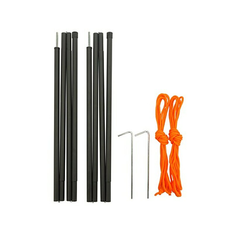 Captain Stag Tent/Tarp Parts: Steel Poles (Set of 2), Black, UA-4514, 4560464261370