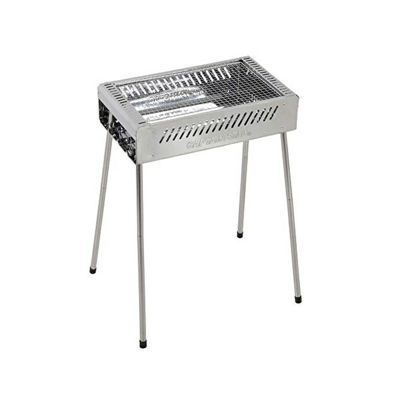 乐天商城 - キャプテンスタッグ バーベキューコンロ バーベキューグリル BBQ ステンレス グリル 500 UG-67 4560464268355