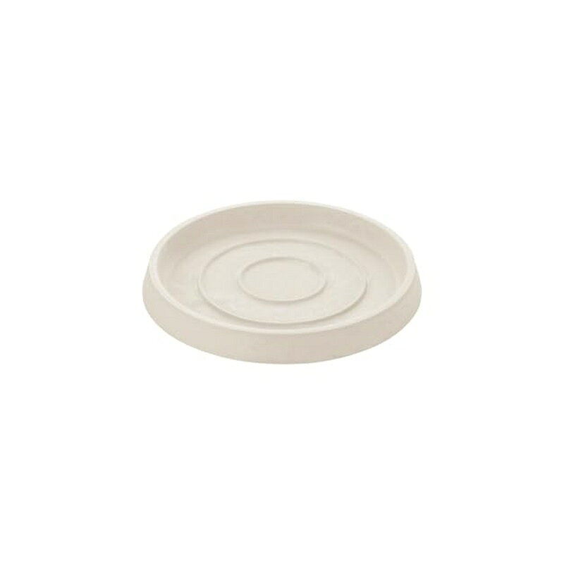 こだわりの高い質感でワンランク上のディスプレイを。 プラスチックに自然素材を混ぜ合わせ、高いデザイン性を実現しました。 ・陶器に比べると軽量で、割れにくく、扱いやすい受皿です。 ・ボタニープレーンポット、バルカボール、ラウンドポット、ミディポット、ストライプポットとセットで使用できます。 ●商品情報● 商品名/ボタニー プレート 15型 サイズ/φ15.3×1.8H(cm) 内寸/ 　底径φ12.6(cm) 　高さ1.2(cm) 材質/ポリエチレン カラー：ホワイト 商品写真は、 お使いのモニター設定、お部屋の照明等により実際の商品と色味が異なる場合がございます。