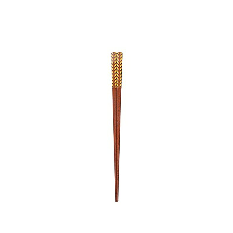 箸の長さ/約21cm 材質:天然木 原産国:日本 様々な木材を組み合わせ、色合いの違いを利用して模様を描く寄せ木細工が施されたお箸 箸と言う小さな世界に組み合わせた自然木ならではの柔らかな色目が美しい 使う程、手になじむ お箸は、人と人とを箸渡しすると言われ縁起の良いものとされている為、ギフトに最適 商品写真は、 お使いのモニター設定、お部屋の照明等により実際の商品と色味が異なる場合がございます。