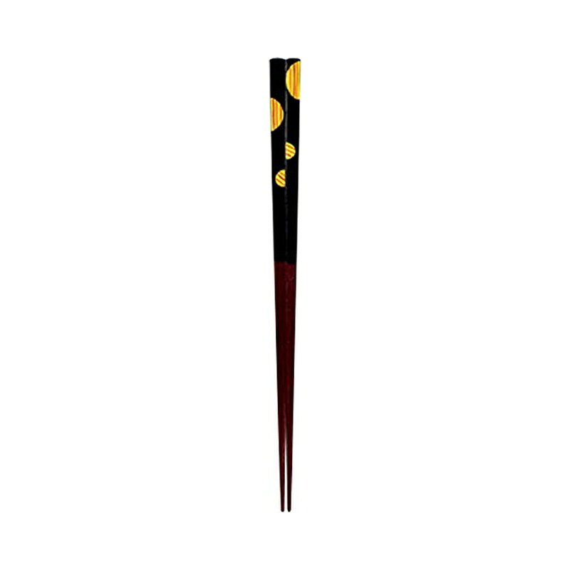 箸サイズ/約22.5cm 材質:天然木、上部/ポリエステル、下部/漆塗装 原産国:日本 伝統的な中にモダンなデザインの入ったおしゃれなお箸 上質なお箸で素敵なお食事タイムを演出 一双一双に手書き蒔絵がほどこされた世界にひとつだけのお箸はギフトに最適 商品写真は、 お使いのモニター設定、お部屋の照明等により実際の商品と色味が異なる場合がございます。