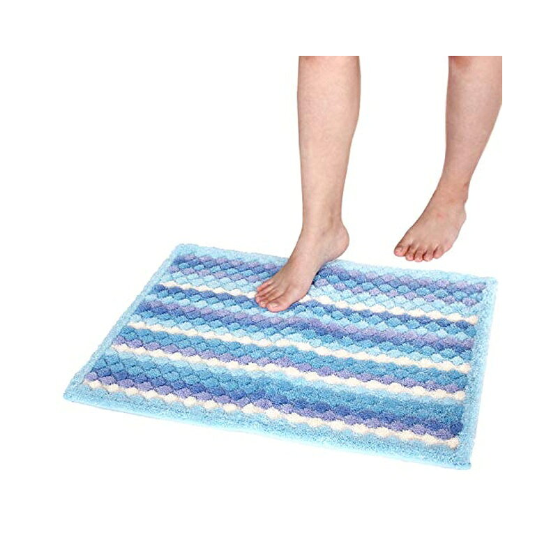 オカ OKA 乾度良好 バスマット 抗カビプラス 約45×60cm ブルー 4548622655322