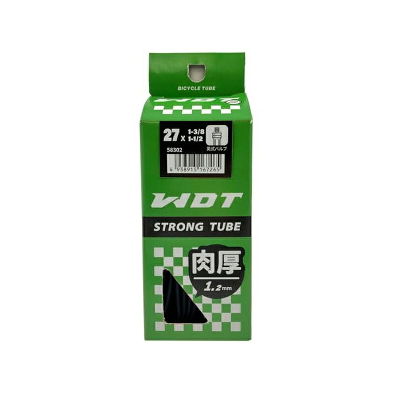 パンクに強い1.2mm厚！耐久性で選ばれる自転車用チューブ 27x1-3/8 英式35mm 商品説明 ・毎日乗る方にとって大切な“耐久性”と“安定性”を両立、突然のパンクトラブルを減らし、移動のストレスを軽減 ・厚みと素材品質により寿命が長く、交換頻度を抑えられるため、トータルコストを削減 ・耐パンク性能を損なわない厚み設計で、釘・小石・段差などによるトラブルを大幅に軽減 ・柔らかくしなやかな成形で、初心者でも扱いやすい交換性。タイヤレバーとの相性も良好 商品写真は、 お使いのモニター設定、お部屋の照明等により実際の商品と色味が異なる場合がございます。