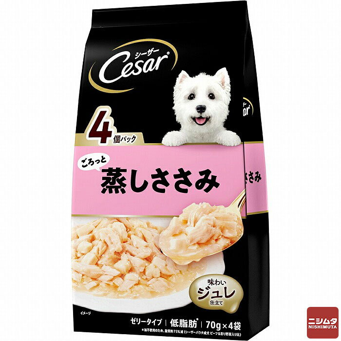 乐天商城 - マースジャパン シーザー ごろっと蒸しささみ 70g×4袋