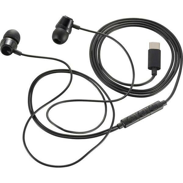 オーム電機 AudioComm USB-Cステレオイヤホン ブラック