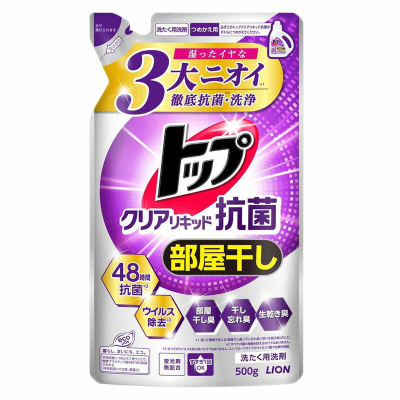 乐天商城 - ライオン トップ クリアリキッド 抗菌 詰替 500g【m特】