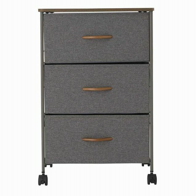 軽くて便利！手軽な布製チェスト 家具よりも軽い布製チェスト フレーム一体構造だから組立簡単 移動しやすいキャスター付 重量物が置ける木製天板 本体サイズ(約):幅48.5×奥行36.5×高さ74cm 重量/容量 重量:約6kg 材質: フレ...