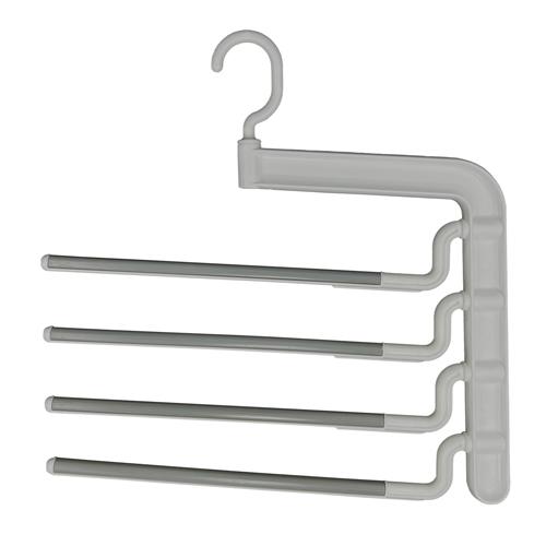 シンコハンガー(Shinkohanger) モノクローゼット ボトムスバー ハンガー 4段 グレー
