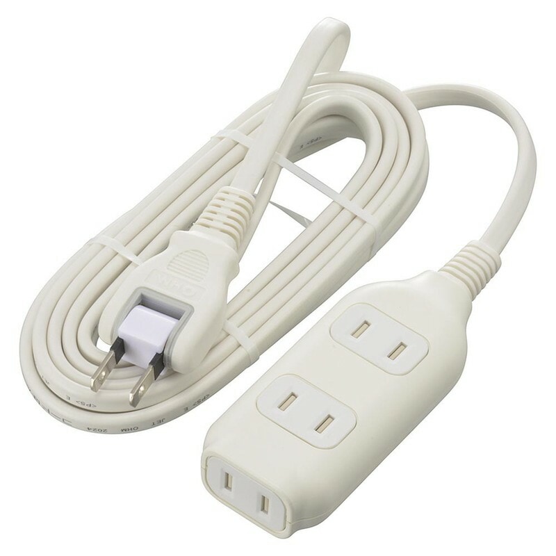 オーム電機 電源タップ 3個口タップ ホワイト 3m HS-T33MGW22 マグネット付き