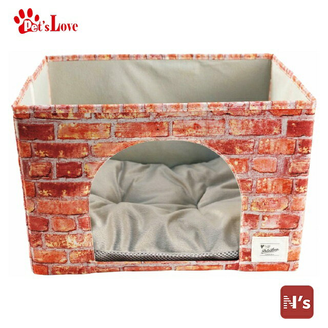 ペッツラブ　コンパクトペットハウス　レンガ　YSMI-01-RG【N's】