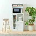白井産業 ベアルモ 家電収納キャビネット BRM-1460SLWH ホワイト