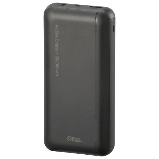 オーム電機 モバイルチャージャー 20000mAhSMP-JV51K オーム電機 モバイルチャージャー 20000mAhSMP-JV51K