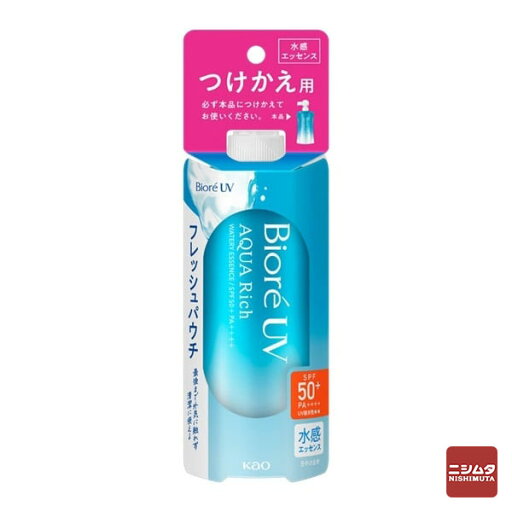 花王 ビオレ UV アクアリッチ ウォータリーエッセンス フレッシュパウチ つけかえ用 120g SPF50+ 日焼け止め 花王 ビオレ UV アクアリッチ ウォータリーエッセンス フレッシュパウチ つけかえ用 120g SPF50+ 日焼け止め