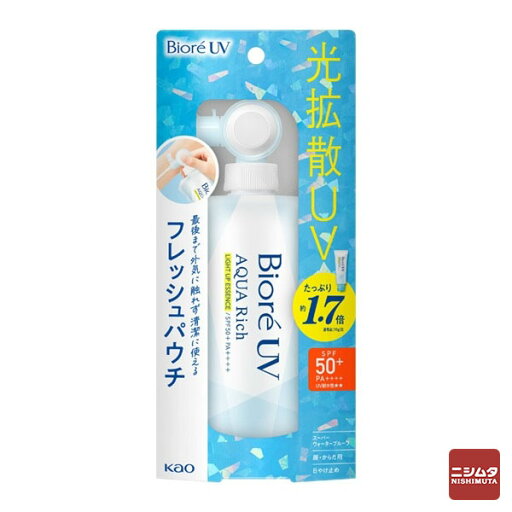 花王 ビオレ UV アクアリッチ ライトアップエッセンス フレッシュパウチ 120g SPF50+ 日焼け止め 花王 ビオレ UV アクアリッチ ライトアップエッセンス フレッシュパウチ 120g SPF50+ 日焼け止め