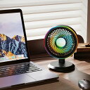トップランド イルミネーションファン with RgB SF-DFL10 BK 扇風機 ミニ コンパクト 卓上 小型