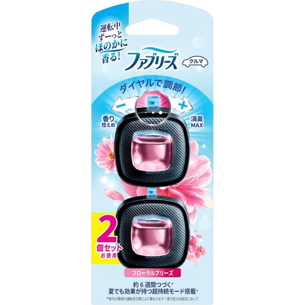 P&G　ファブリーズ　イージークリップ　フローラルブリーズ　2.5ml×2　消臭芳香剤　車用