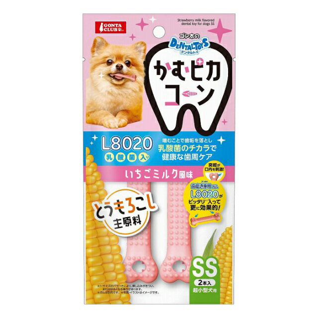 ・とうもろこしが主原料で安心！噛むことで歯の汚れを落とす！ ・L8020乳酸菌のチカラで健康な歯周ケア！ ・歯磨き専用ガムL8020を入れて更に効果的にデンタルケア！ 【原材料】コーンスターチ、エンドウ豆、グリセリン、L8020乳酸菌発酵物(デキストリン、米発酵エキス)、香料、着色料 【内容量】2本入り 【サイズ（約）】幅26mm×奥行16mm×高さ95mm 【対象動物】超小型犬 【原産国】中国 【発売元、製造元、輸入元又は販売元】株式会社マルカン 【特記】 ※商品の改訂等により、パッケージデザイン・内容量等は予告なく変更される場合がございます。 ※商品は自社店舗販売と在庫を共有しているため、在庫更新のタイミングにより、在庫切れの場合やむをえずキャンセルさせていただく可能性があります。・とうもろこしが主原料で安心！噛むことで歯の汚れを落とす！ ・L8020乳酸菌のチカラで健康な歯周ケア！ ・歯磨き専用ガムL8020を入れて更に効果的にデンタルケア！ 【原材料】コーンスターチ、エンドウ豆、グリセリン、L8020乳酸菌発酵物(デキストリン、米発酵エキス)、香料、着色料 【内容量】2本入り 【サイズ（約）】幅26mm×奥行16mm×高さ95mm 【対象動物】超小型犬 【原産国】中国 【発売元、製造元、輸入元又は販売元】株式会社マルカン 【特記】 ※商品の改訂等により、パッケージデザイン・内容量等は予告なく変更される場合がございます。 ※商品は自社店舗販売と在庫を共有しているため、在庫更新のタイミングにより、在庫切れの場合やむをえずキャンセルさせていただく可能性があります。