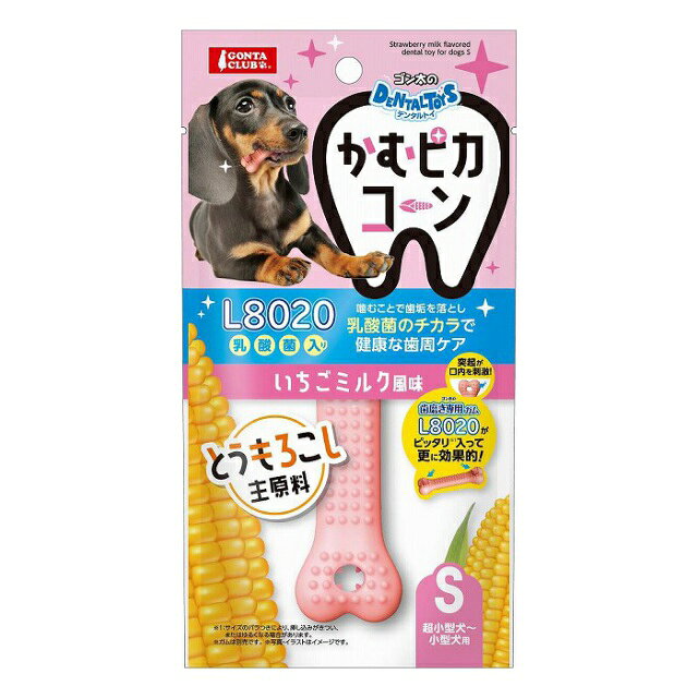 ・とうもろこしが主原料で安心！噛むことで歯の汚れを落とす！ ・L8020乳酸菌のチカラで健康な歯周ケア！ ・歯磨き専用ガムL8020を入れて更に効果的にデンタルケア！ 【原材料】コーンスターチ、エンドウ豆、グリセリン、L8020乳酸菌発酵物(デキストリン、米発酵エキス)、香料、着色料 【内容量】1本 【サイズ（約）】幅32mm×奥行20mm×高さ110mm 【対象動物】超小型犬〜小型犬 【原産国】中国 【発売元、製造元、輸入元又は販売元】株式会社マルカン 【特記】 ※商品の改訂等により、パッケージデザイン・内容量等は予告なく変更される場合がございます。 ※商品は自社店舗販売と在庫を共有しているため、在庫更新のタイミングにより、在庫切れの場合やむをえずキャンセルさせていただく可能性があります。・とうもろこしが主原料で安心！噛むことで歯の汚れを落とす！ ・L8020乳酸菌のチカラで健康な歯周ケア！ ・歯磨き専用ガムL8020を入れて更に効果的にデンタルケア！ 【原材料】コーンスターチ、エンドウ豆、グリセリン、L8020乳酸菌発酵物(デキストリン、米発酵エキス)、香料、着色料 【内容量】1本 【サイズ（約）】幅32mm×奥行20mm×高さ110mm 【対象動物】超小型犬〜小型犬 【原産国】中国 【発売元、製造元、輸入元又は販売元】株式会社マルカン 【特記】 ※商品の改訂等により、パッケージデザイン・内容量等は予告なく変更される場合がございます。 ※商品は自社店舗販売と在庫を共有しているため、在庫更新のタイミングにより、在庫切れの場合やむをえずキャンセルさせていただく可能性があります。