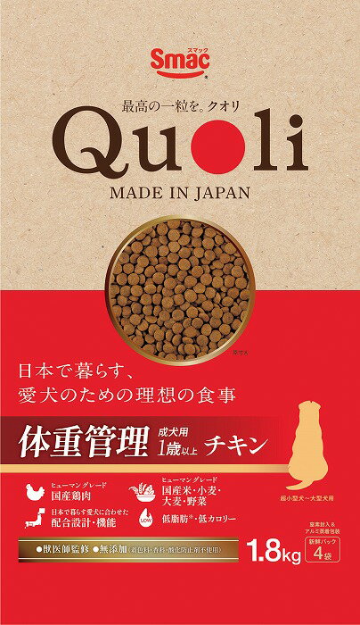 スマック Ｑｕｏｌｉ（クオリ）体重管理　成犬用1歳以上チキンの商品画像