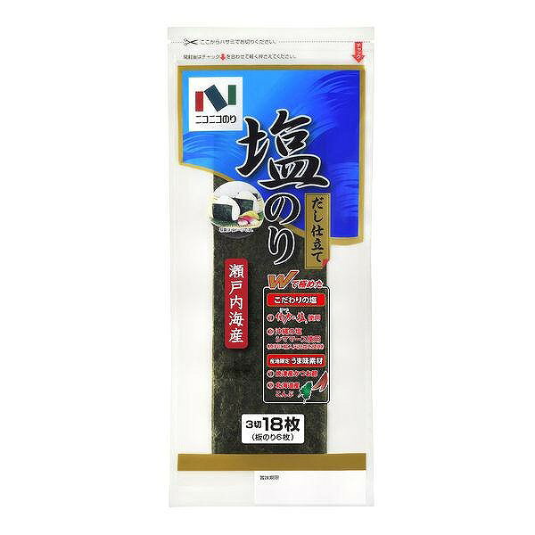 ニコニコのり 瀬戸内海産塩のり 3切18枚