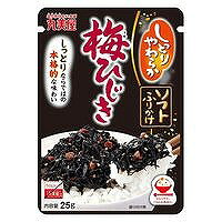 ・ドライタイプでは難しい「素材本来の風味」や「手作りのような味わい」を楽しめる、本格的な味わいです。 ・ 「しっとりやわらか」だから、どんなごはんにもよくなじみ、一体感のあるおいしさを楽しめます。 ・しっかりした味付けなので、調味料要らずの手軽なおかず作りにも活躍します。 ・保存に便利なチャック付き。 原材料・成分 ひじき(韓国産)、果糖ぶどう糖液糖、白いりごま、梅、食塩、植物油脂、醤油、黒いりごま、すりごま、鰹節粉、エキス(鰹節、酵母、魚介)、ぶどう糖、デキストリン、砂糖/調味料(アミノ酸等)、トレハロース、セルロース、酸味料、紅麹色素、酢酸ナトリウム、ミョウバン、炭酸カルシウム、香料、ビタミンB1、(一部に小麦・ごま・大豆を含む) ※商品の改定等により、パッケージデザイン・内容等は予告なく変更される場合がございます。 ※商品は自社店舗販売と在庫を共有しているため、在庫更新のタイミングにより、在庫切れの場合やむえずキャンセルさせていただく可能性があります。・ドライタイプでは難しい「素材本来の風味」や「手作りのような味わい」を楽しめる、本格的な味わいです。 ・ 「しっとりやわらか」だから、どんなごはんにもよくなじみ、一体感のあるおいしさを楽しめます。 ・しっかりした味付けなので、調味料要らずの手軽なおかず作りにも活躍します。 ・保存に便利なチャック付き。 原材料・成分 ひじき(韓国産)、果糖ぶどう糖液糖、白いりごま、梅、食塩、植物油脂、醤油、黒いりごま、すりごま、鰹節粉、エキス(鰹節、酵母、魚介)、ぶどう糖、デキストリン、砂糖/調味料(アミノ酸等)、トレハロース、セルロース、酸味料、紅麹色素、酢酸ナトリウム、ミョウバン、炭酸カルシウム、香料、ビタミンB1、(一部に小麦・ごま・大豆を含む) ※商品の改定等により、パッケージデザイン・内容等は予告なく変更される場合がございます。 ※商品は自社店舗販売と在庫を共有しているため、在庫更新のタイミングにより、在庫切れの場合やむえずキャンセルさせていただく可能性があります。
