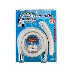 カクダイ シャワホースセット 大口径 クリーム 3663C シャワーヘッド ホース シャワーセット 浴室 シャワー ホース 交換 水圧 交換 簡単