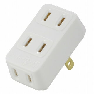 オーム電機 ニュートリプルタップ 白 HS-AT90-W