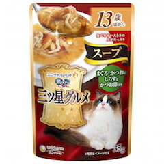 ユニチャーム 銀のスプーン 三ツ星グルメ パウチ スープ 13歳頃から まぐろ・かつおにしらすとかつお節入り 35g×16袋
