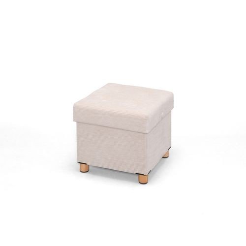 アイリスオーヤマ　脚付き収納スツールASST-38　ベージュ