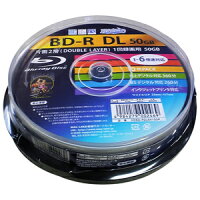HIDISC 録画用 BD-R DL 1-6倍速 50GB HDBD-RDL6X10SP (10枚)