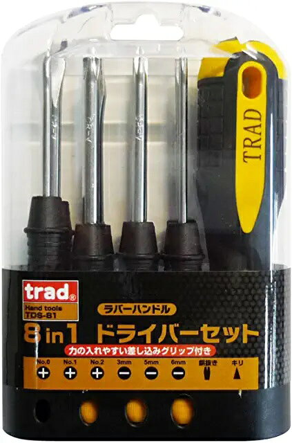 乐天商城 - 三共コーポレーション　TRAD　8in1ドライバーセット TDS-81