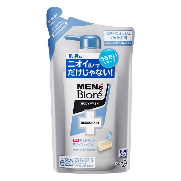 メンズビオレ デオドラントボディウォッシュ 清潔感のあるせっけんの香り つめかえ用 380ml(医薬部外品)