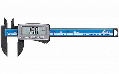Measurement Tools - デジタルノギス　カーボンファイバー大文字　100mm　シンワ測定
