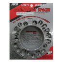 HKB シルバー ホイールスペーサー 5mm PCD100 PCD114.3 4穴 5穴 2枚入 HKWS5