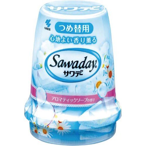 ●【ブランド】：サワデー ●【メーカー】：小林製薬 ● 仕様／トイレ用詰替 ● 容量（1個）／140g ● 香り／アロマティックソープの香り ※商品の改訂等により、パッケージデザイン・内容等は予告なく変更される場合がございます。 ※商品は自社店舗販売と在庫を共有しているため、在庫更新のタイミングにより、在庫切れの場合やむをえずキャンセルさせていただく可能性があります。●【ブランド】：サワデー ●【メーカー】：小林製薬 ● 仕様／トイレ用詰替 ● 容量（1個）／140g ● 香り／アロマティックソープの香り ※商品の改訂等により、パッケージデザイン・内容等は予告なく変更される場合がございます。 ※商品は自社店舗販売と在庫を共有しているため、在庫更新のタイミングにより、在庫切れの場合やむをえずキャンセルさせていただく可能性があります。