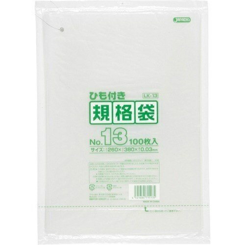乐天商城 - ジャパックス LD 吊下げ規格袋 13号 100枚入 透明