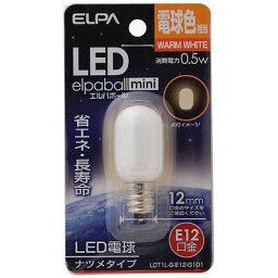 朝日電器 LEDナツメ形 E12 電球色 LDT1L-G-E12-G101