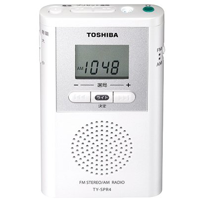 東芝(TOSHIBA) ワイドFM/AMポケットラジオ TY-SPR4-W