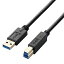 쥳(ELECOM) USB֥ USB3.0 1m ֥å USB3-AB10BK