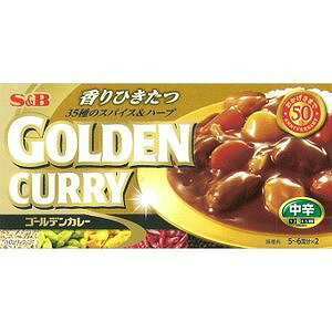 ヱスビー食品 ゴールデンカレー 中辛 198g